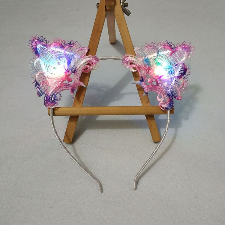 glowing cat ears headband