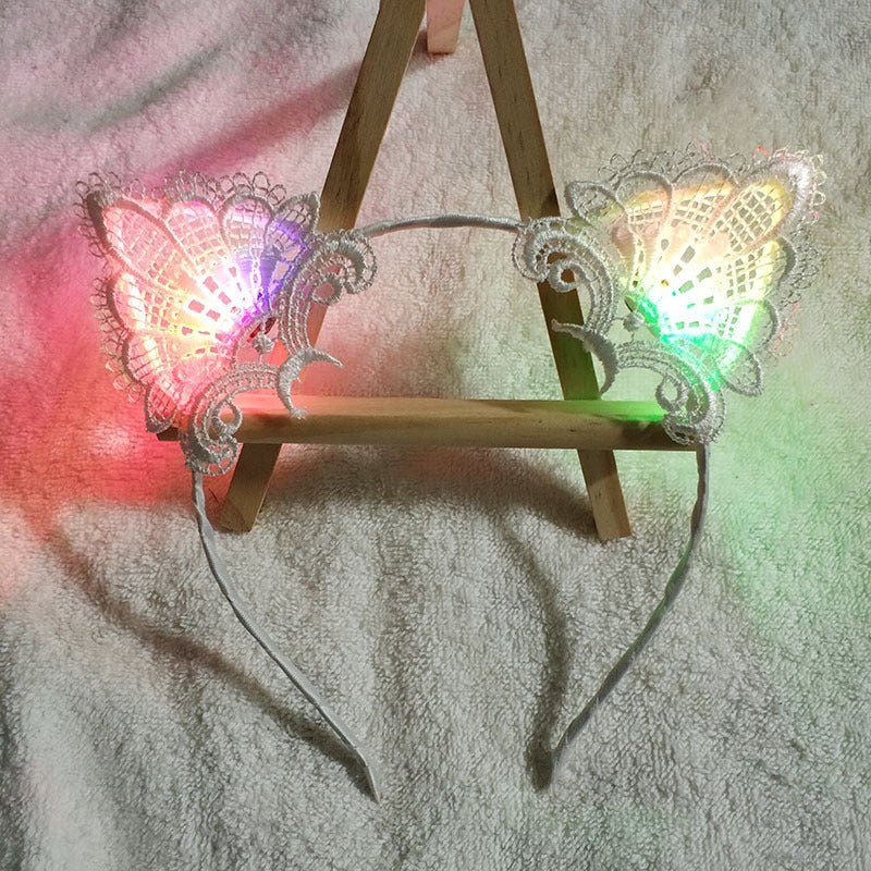 glowing cat ears headband