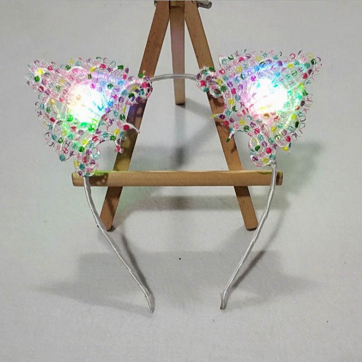 glowing cat ears headband