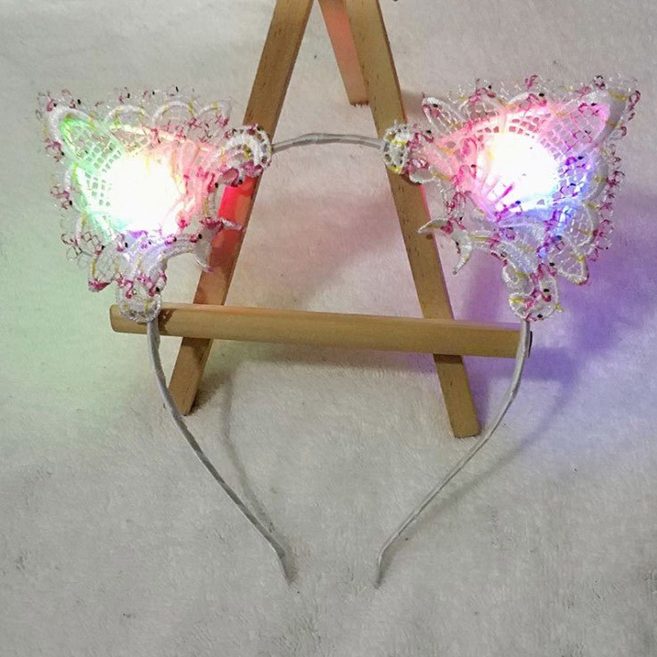 glowing cat ears headband