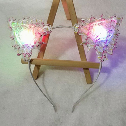 glowing cat ears headband