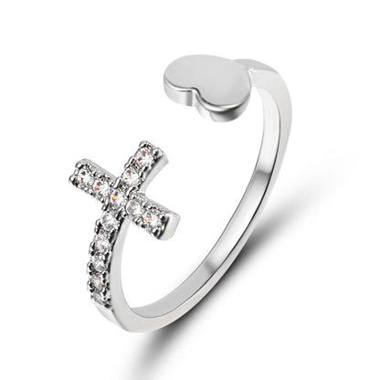 Heart - shaped Accessories Diamond Cross Peach Heart Lady - Country Nurse