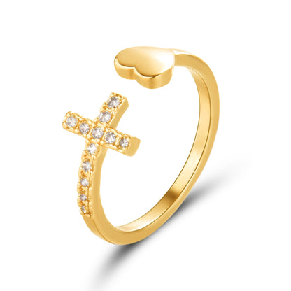 Heart - shaped Accessories Diamond Cross Peach Heart Lady - Country Nurse