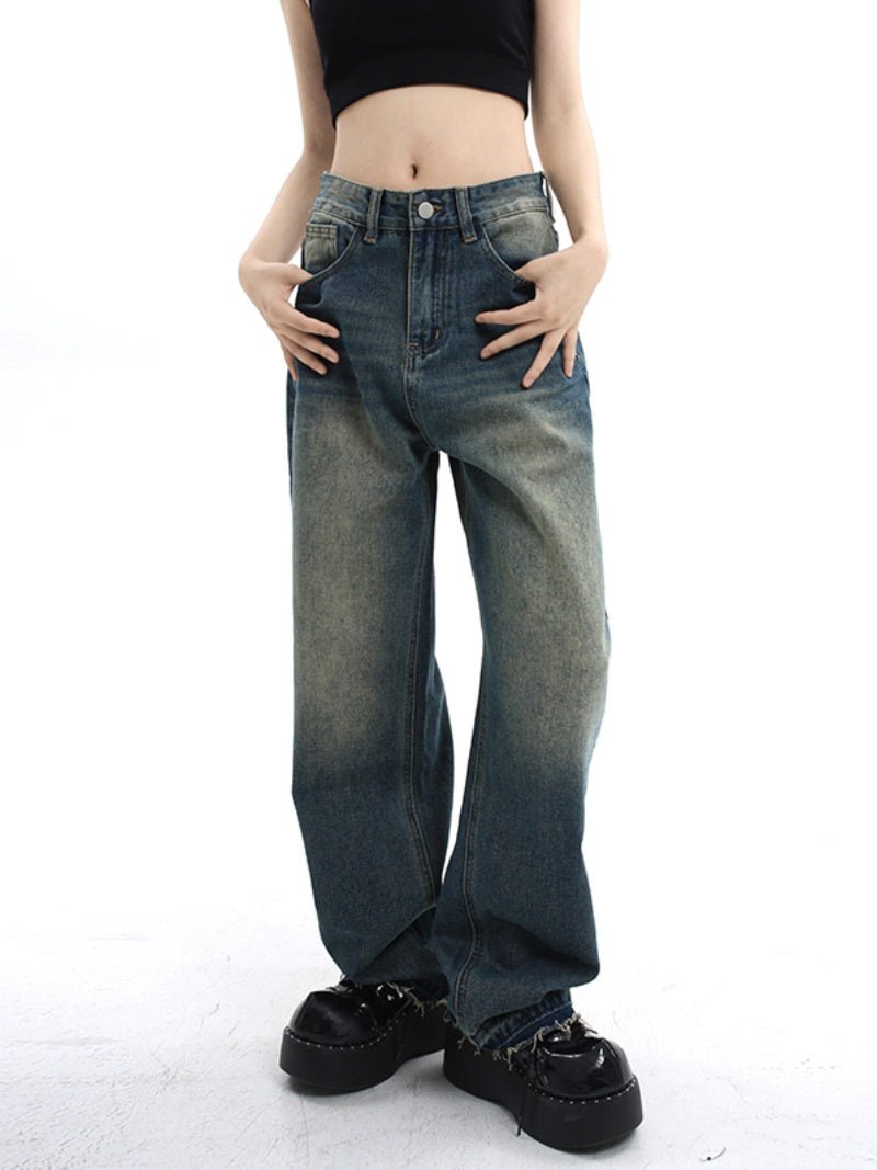 High - waisted, Straight - leg Vintage Jeans Woman - Country Nurse