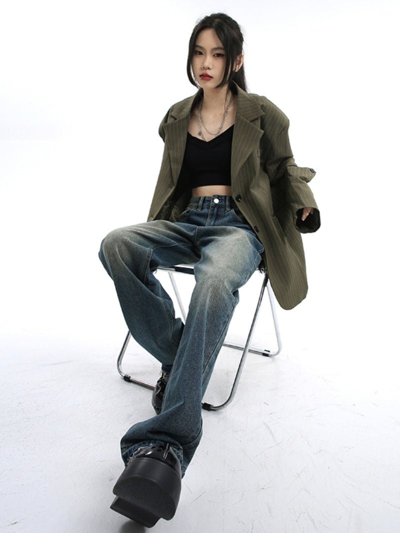 High - waisted, Straight - leg Vintage Jeans Woman - Country Nurse