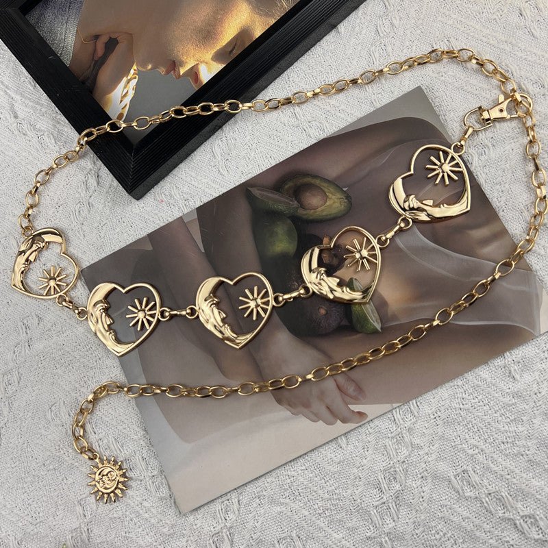 love metal waist chain for women