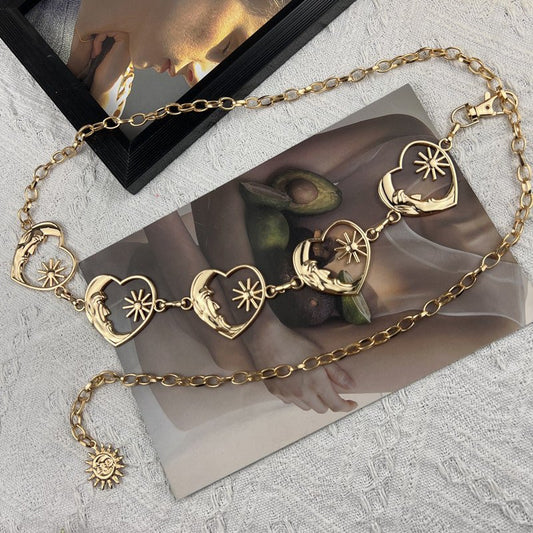 love metal waist chain for women