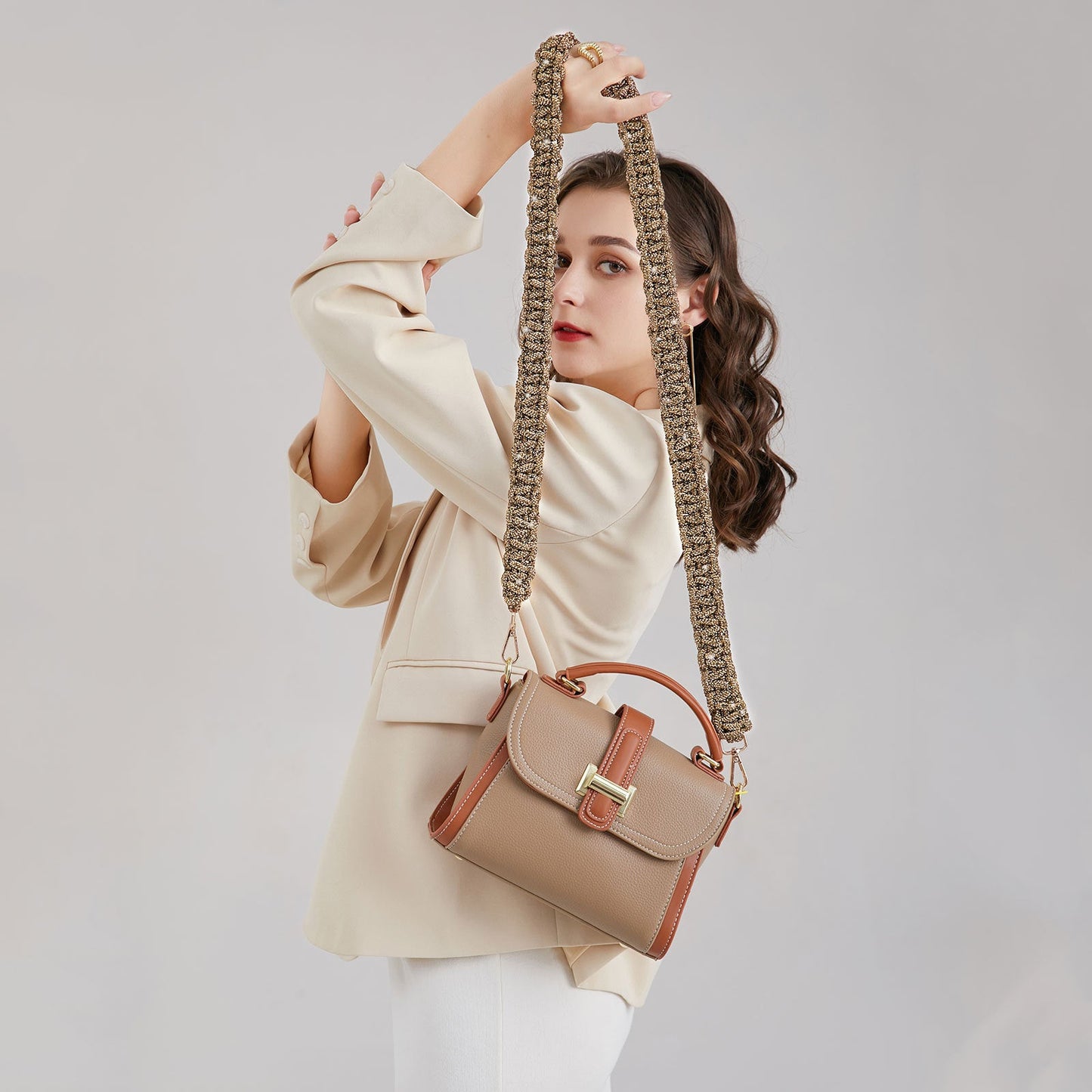 crystal diamond luggage shoulder strap