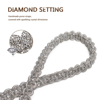 crystal diamond luggage shoulder strap