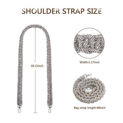 crystal diamond luggage shoulder strap