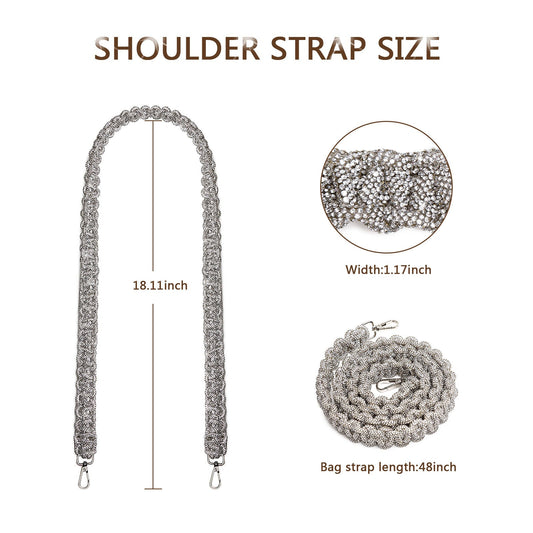 crystal diamond luggage shoulder strap