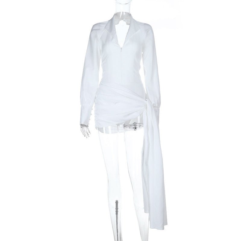 New Sexy V - neck Long Sleeve Hip Skirt For Women - Country Nurse