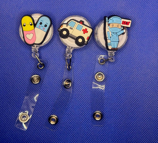 Retractable ID Badge Holder - Country Nurse