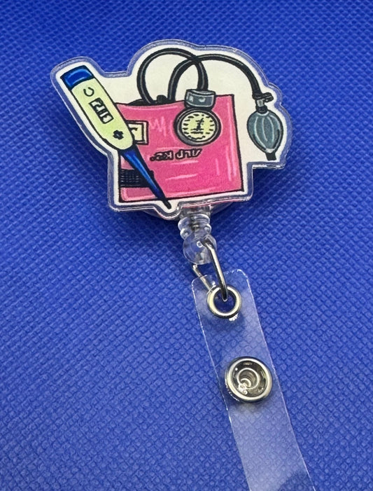 Retractable ID Badge Holder - Country Nurse