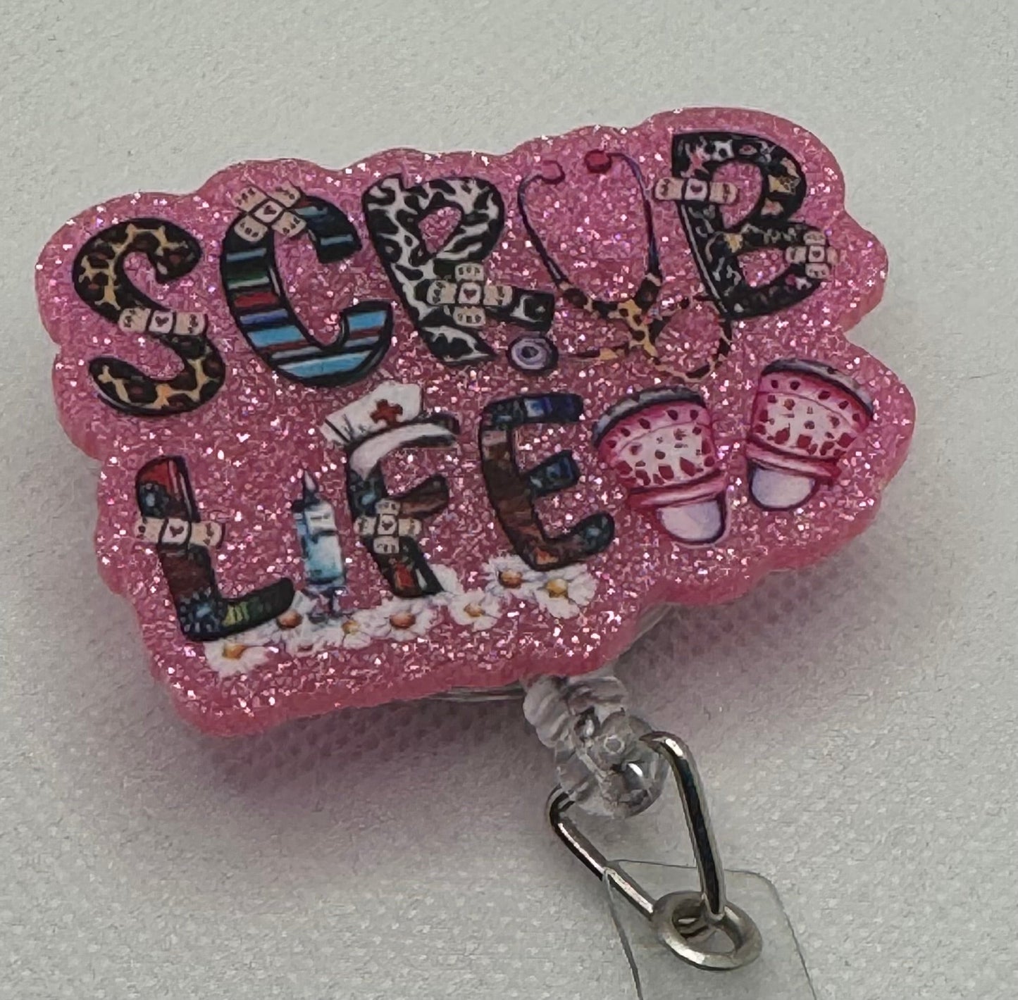 Retractable ID Badge Holder - Country Nurse