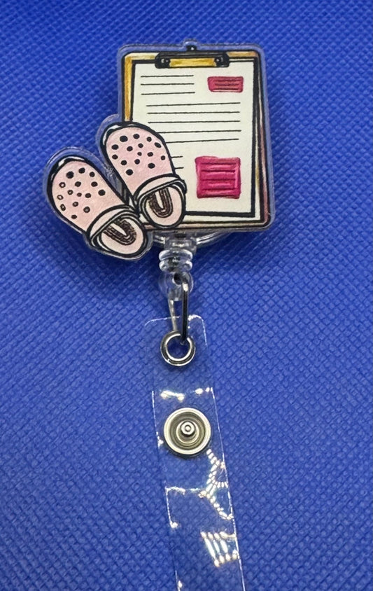 Retractable ID Badge Holder - Country Nurse