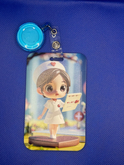Retractable ID Badge Holder - Country Nurse