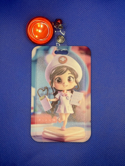 Retractable ID Badge Holder - Country Nurse