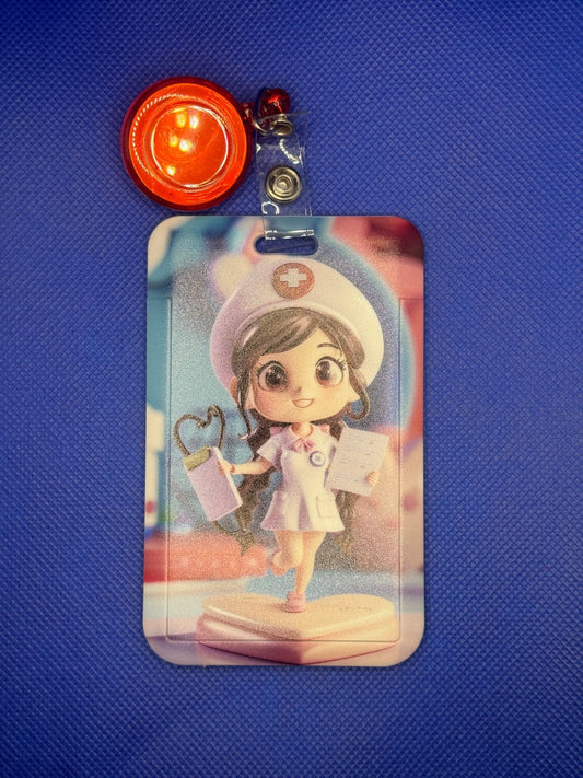 Retractable ID Badge Holder - Country Nurse