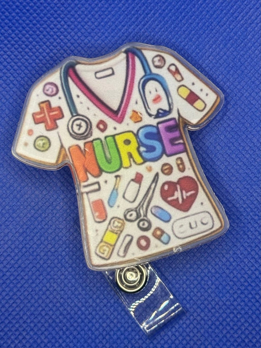 Retractable Id Badge Holder - Country Nurse