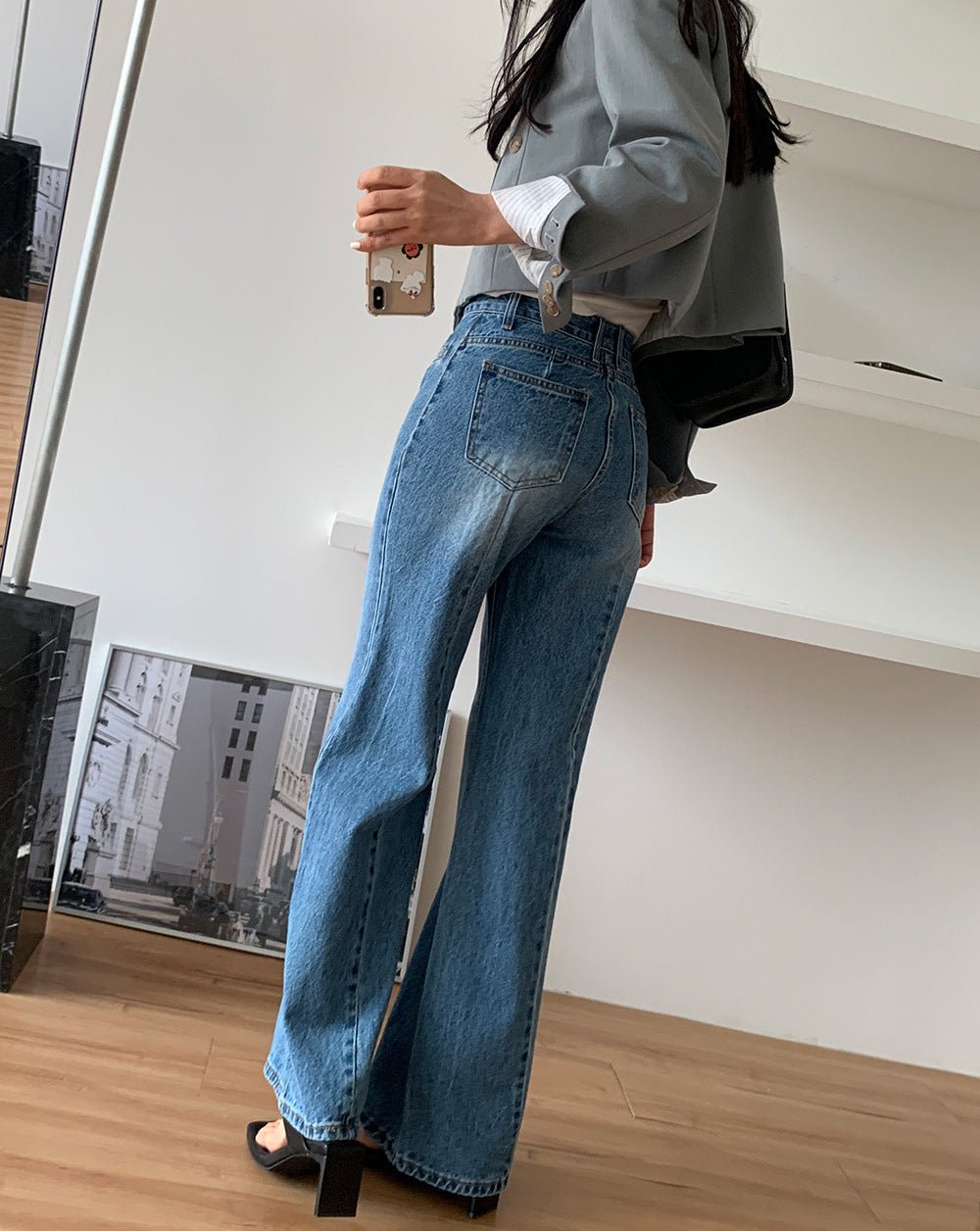 Retro High Waist Slimming Jeans Women - Country Nurse