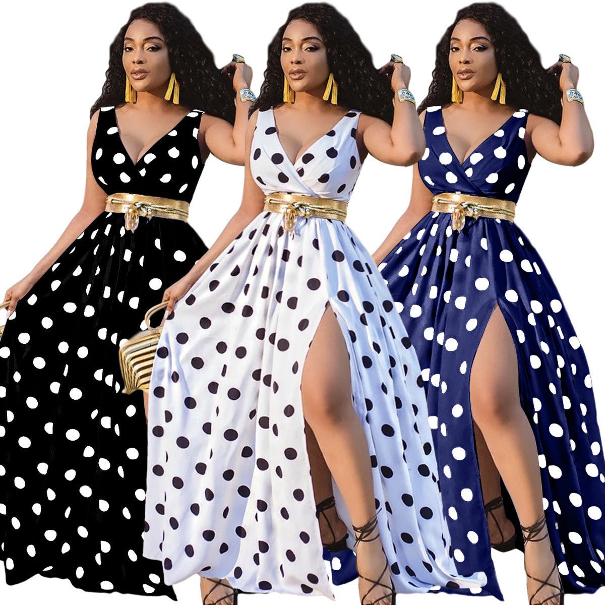 Sexy Dresses Women Party Ladies Belt Plus Size Forked Club Dresses - Country Nurse