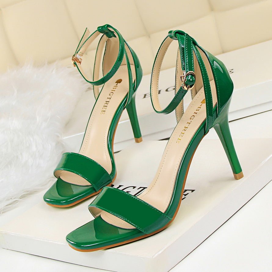 Sexy nightclub sandals with one word - Country Nurse