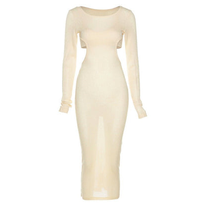 Small Vest Round Neck Long Sleeve Dress Two - piece Women - Country Nurse