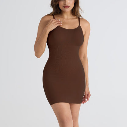 Solid Color Yoga Seamless Belly Shaping Plus Size Dress Women - Country Nurse