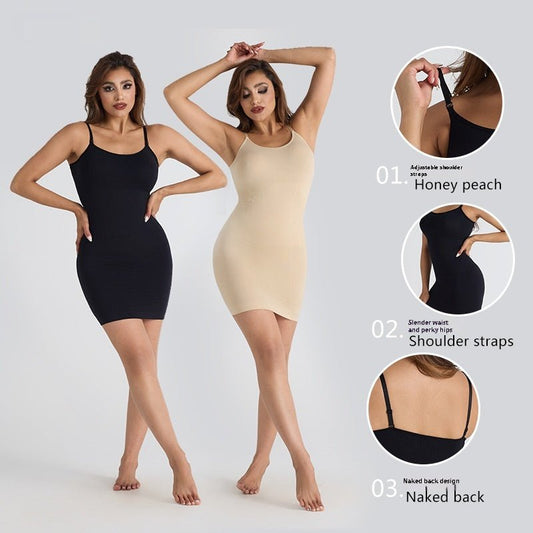 Solid Color Yoga Seamless Belly Shaping Plus Size Dress Women - Country Nurse