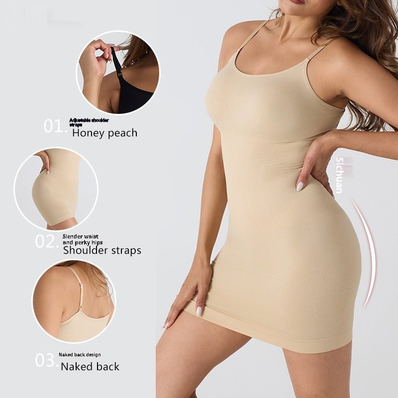 Solid Color Yoga Seamless Belly Shaping Plus Size Dress Women - Country Nurse
