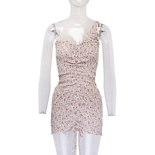 Spring And Summer Oil Painting Series Gentle Print Dress Women - Country Nurse