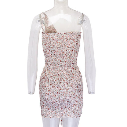 Spring And Summer Oil Painting Series Gentle Print Dress Women - Country Nurse