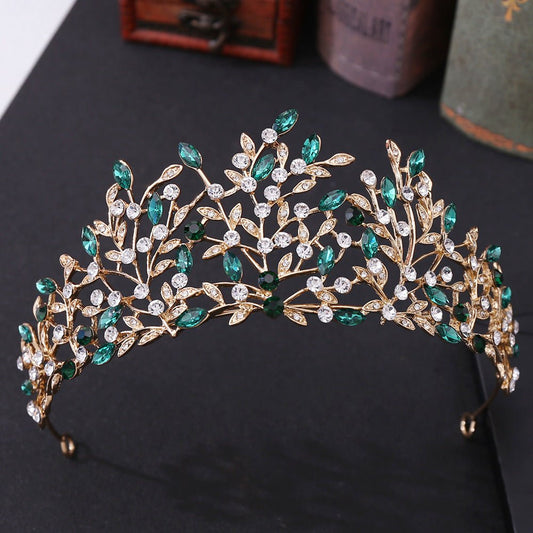 vintage rhinestone crown headband