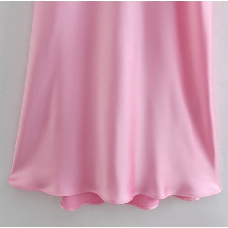 Women Camis Satin Long Dresses Elegant Sleeveless Slip Holiday Party Dresses Sexy Casual Backless Summer Dresses - Country Nurse