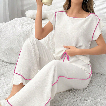 Women's Comfortable Crew - neck Pajama Set - Country Nurse