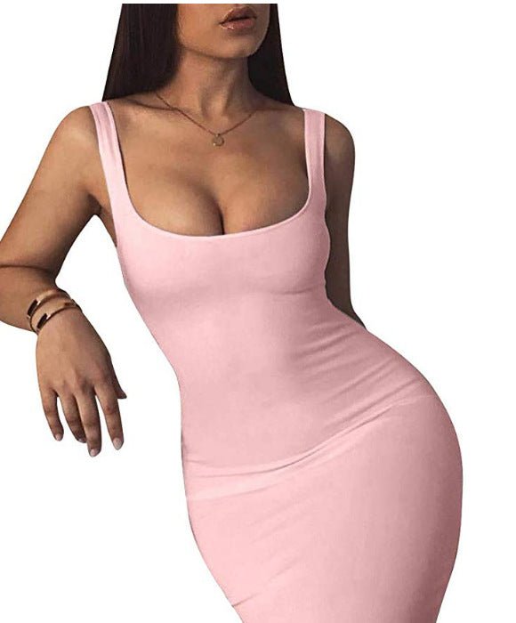 Womens Sexy Bodycon Tank Dress Sleeveless - Country Nurse