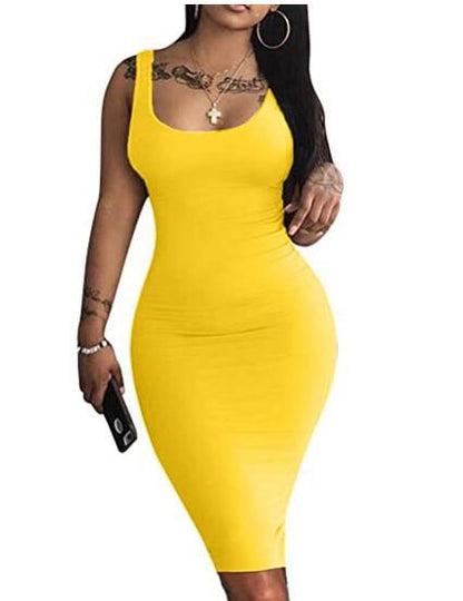 Womens Sexy Bodycon Tank Dress Sleeveless - Country Nurse