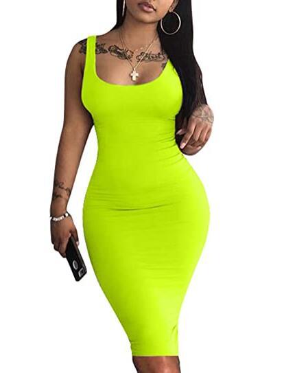 Womens Sexy Bodycon Tank Dress Sleeveless - Country Nurse