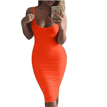 Womens Sexy Bodycon Tank Dress Sleeveless - Country Nurse