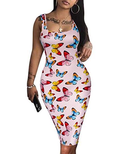 Womens Sexy Bodycon Tank Dress Sleeveless - Country Nurse
