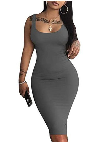 Womens Sexy Bodycon Tank Dress Sleeveless - Country Nurse