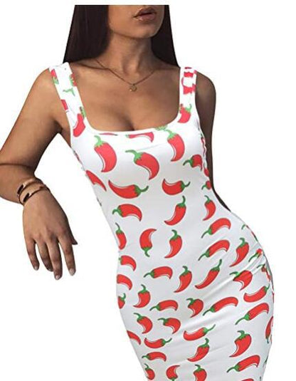 Womens Sexy Bodycon Tank Dress Sleeveless - Country Nurse